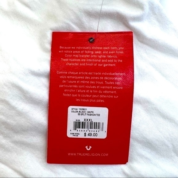 True Religion World Tour Split Fashion Tee Shirt - Picture 9 of 10